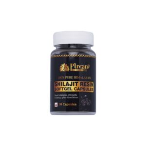 Puvan Herbals Shilajit Softgel Capsule bottle – 100% Pure Himalayan Shilajit Resin Softgel for men power and gym performance