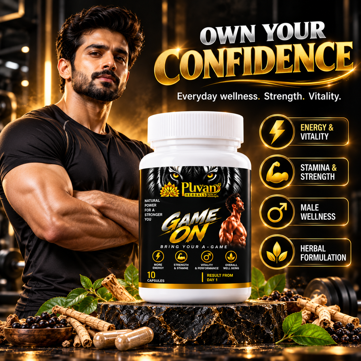 Puvan Herbals Game on capsules-Free thor force oil - Image 3
