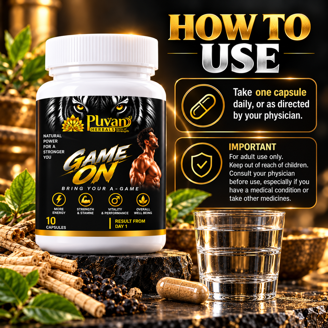 Puvan Herbals Game on capsules-Free thor force oil - Image 6